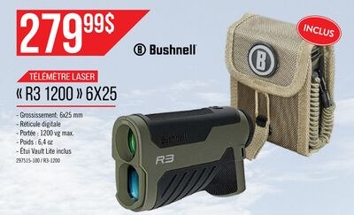 Télémètre laser R3 1200 6x25 - Bushnell