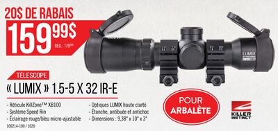 Télescope "Lumix" 1.5-5 X 32 IR-E - Killer Inst…