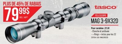 Télescope 3-9X32 pour carabines .22 LR - Tasco