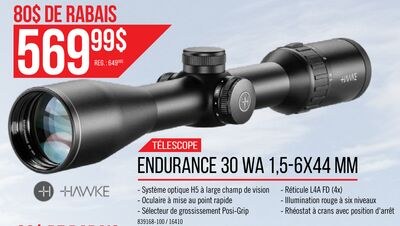 Lunette de visée Endurance 30 WA 1,5-6x44 mm - …