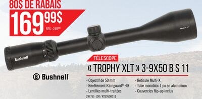 Télescope Trophy XLT 3-9X50 B S 11 - Bushnell