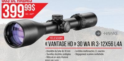 Lunette de visée Vantage 30 WA 3-12x56 - Hawke