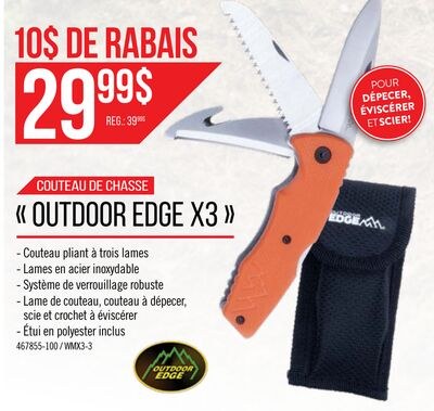 Couteau de chasse X3 - Outdoor Edge