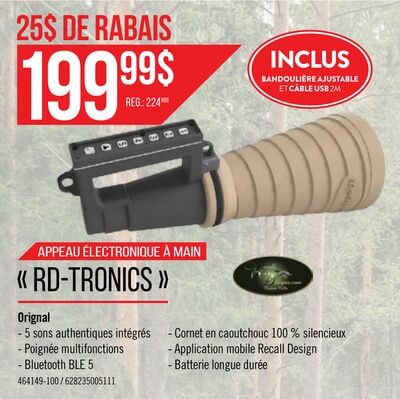 Appeau électronique à main Orignal "RD-Tronics"…