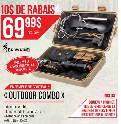 ENSEMBLE DE COUTEAUX « OUTDOOR COMBO »