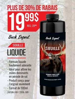 Souille liquide pour attirer orignal - Buck Exp…