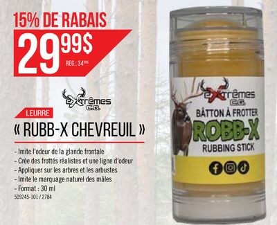 Leurre Rubb-X pour chevreuil - Extrême C.G.