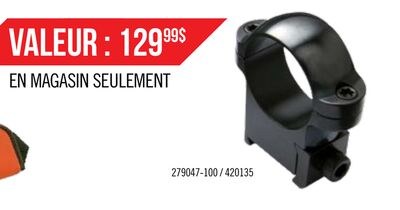 Anneau de montage T3 1" Medium - Tikka
