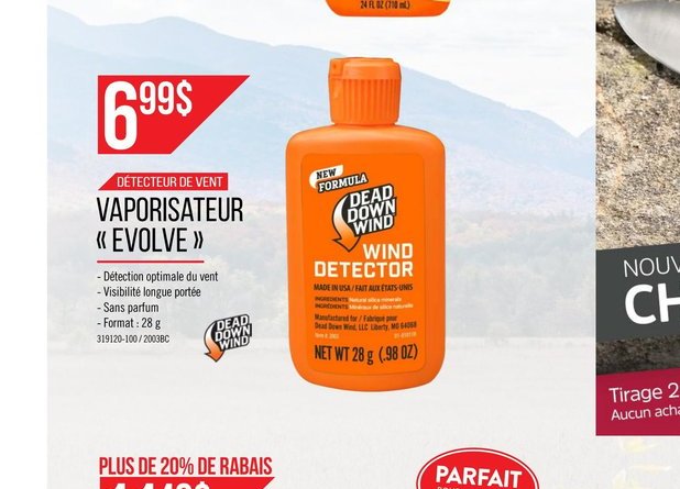 Vaporisateur Evolve - Détecteur de vent