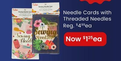 Needle Cards with Threaded Needles