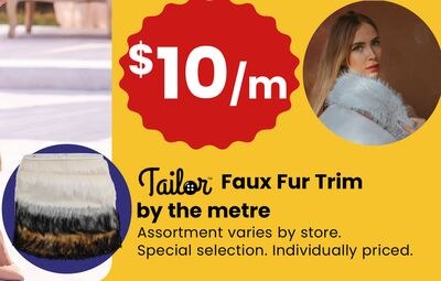TAILOR FAUX FUR TRIM BY THE METRE