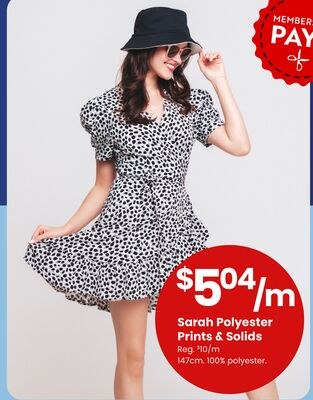 Sarah Polyester Prints & Solids