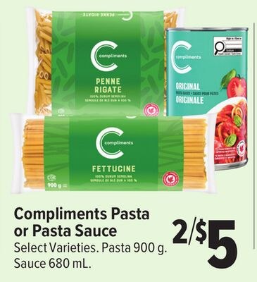Compliments Pasta or Pasta Sauce