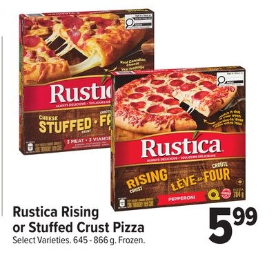 Rustica Rising or Stuffed Crust Pizza