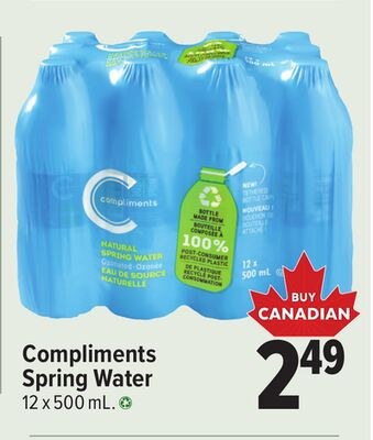 Compliments Spring Water