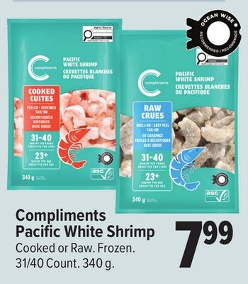 Compliments Pacific White Shrimp