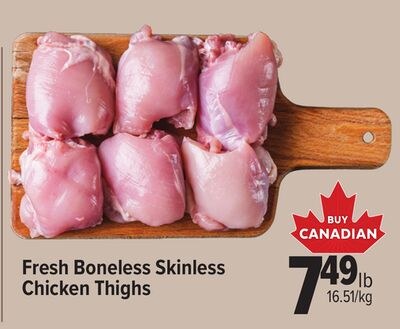 Fresh Boneless Skinless Chicken Thighs