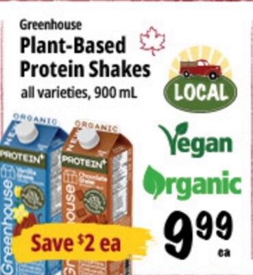 Greenhouse Plant-Based Protein Shakes