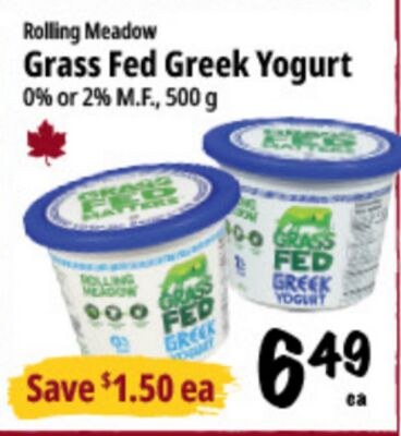Rolling Meadow Grass Fed Greek Yogurt