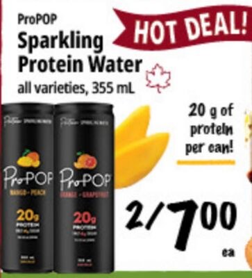 ProPOP Sparkling Protein Water