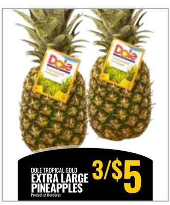 DOLE TROPICAL GOLD EXTRA LARGE PINEAPPLES