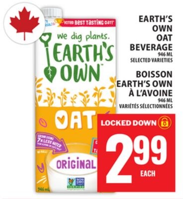 EARTH'S OWN OAT BEVERAGE
