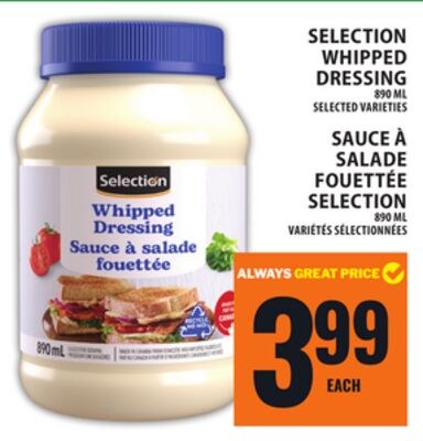 SELECTION WHIPPED DRESSING