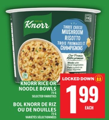 KNORR RICE OR NOODLE BOWLS