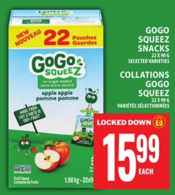 GOGO SQUEEZ SNACKS