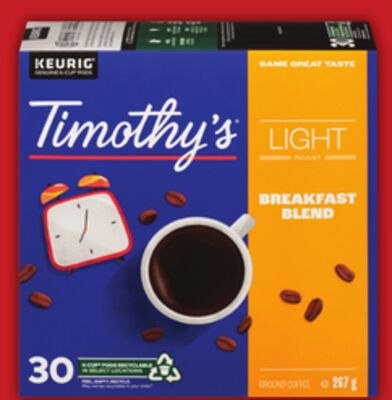 TIMOTHY'S OR IRRESISTIBLE COFFEE CAPSULES