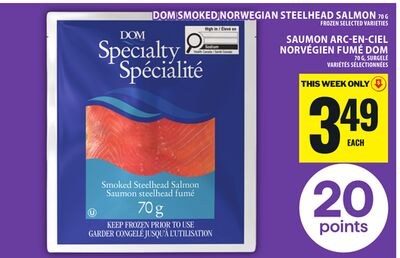 DOM SMOKED NORWEGIAN STEELHEAD SALMON