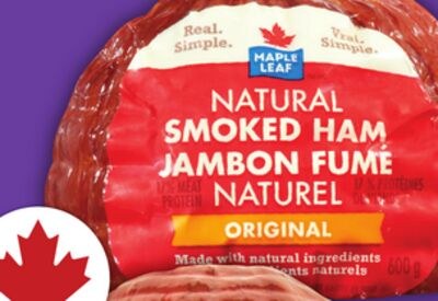 SCHNEIDERS OR MAPLE LEAF SMOKED BONELESS HALF H…