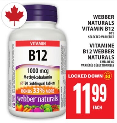 WEBBER NATURALS VITAMIN B12