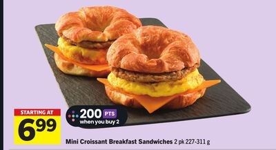 Mini Croissant Breakfast Sandwiches
