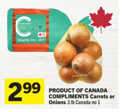COMPLIMENTS Carrots or Onions