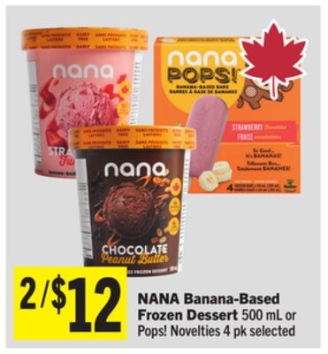 Banana-Based Frozen Dessert