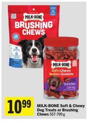 Soft & Chewy Dog Treats or Brushing Chews