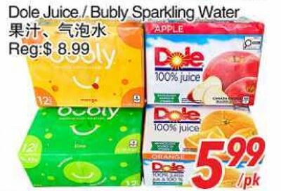 Dole Juice Bubble Sparkling Water