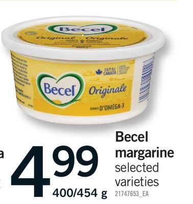 BECEL MARGARINE, 400/454 g