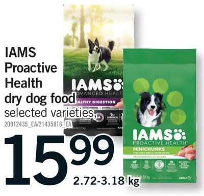 IAMS PROACTIVE HEALTH DRY DOG FOOD, 2.72-3.18 kg