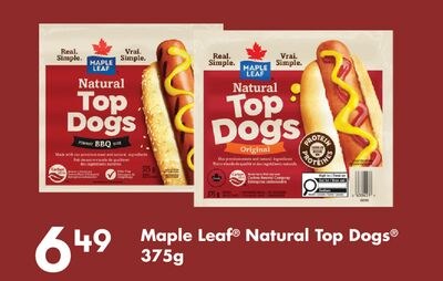 MAPLE LEAF® NATURAL TOP DOGS®, 375g