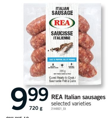 REA ITALIAN SAUSAGES, 720 g