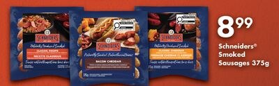 SCHNEIDERS® SMOKED SAUSAGES, 375G