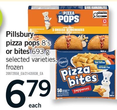 PILLSBURY PIZZA POPS, 8'S OR BITES, 693 G