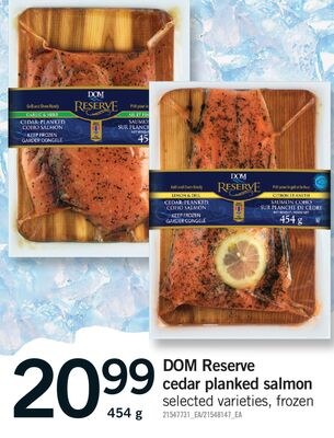 DOM RESERVE CEDAR PLANKED SALMON, 454 G