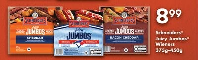 SCHNEIDERS® JUICY JUMBOS® WIENER, 375g–450g