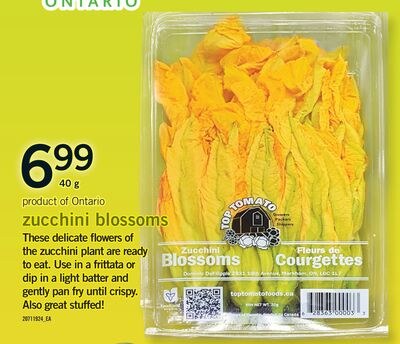 ZUCCHINI BLOSSOMS, 40 g