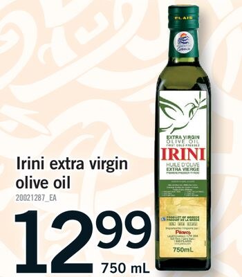 IRINI EXTRA VIRGIN OLIVE OIL, 750 mL
