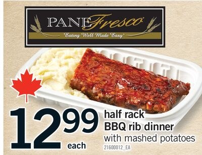 HALF RACK BBQ RIB DINNER