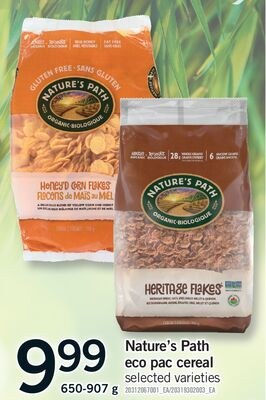 NATURE'S PATH ECO PAC CEREAL, 650-907 G